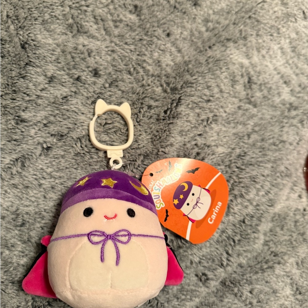 Squishmallows Carina Halloween Mushroom Clip NWT
